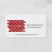 Bricks Wall Construction Carpenter Contractor Logo Visitenkarte (Vorderseite)