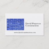 Bricks Wall Construction Carpenter Contractor Logo Visitenkarte (Vorderseite)
