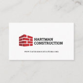 Bricks Wall Construction Carpenter Contractor Logo Visitenkarte (Vorderseite)