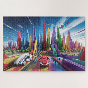 Bricktopia: Futuristische Stadtlandschaft2 Puzzle