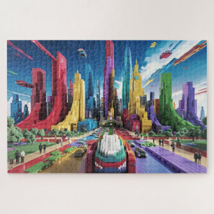 Bricktopia: Futuristische Stadtlandschaft4 Puzzle