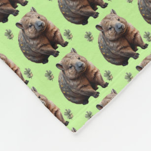 Brickwork Burrow: Eine Wombat's grüne Leinwand, Fleecedecke