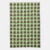 Brickwork Burrow: Eine Wombat's grüne Leinwand, Geschirrtuch (Vertikal)