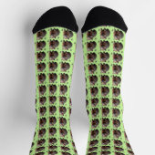Brickwork Burrow: Eine Wombat's grüne Leinwand, Socken (Oben)