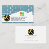 Brickwork Mauerwerk Zuhause Gebäude Silhouette Dac Visitenkarte (Vorne/Hinten)