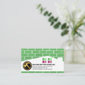 Brickwork Mauerwerk Zuhause Gebäude Silhouette Roo Visitenkarte (Stehend Vorderseite)