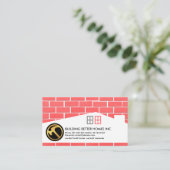 Brickwork Mauerwerk Zuhause Gebäude Silhouette Visitenkarte (Stehend Vorderseite)