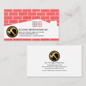 Brickwork Mauerwerk Zuhause Gebäude Silhouette Visitenkarte (Vorne/Hinten)