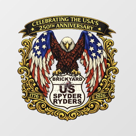 Brickyard Chapter - Aufkleber USA250 (Blatt)