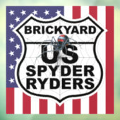 Brickyard Chapter - Dekoratives Flagge & Logo Fensteraufkleber (Blatt 3)