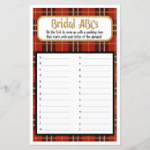 Bridal ABC Flannel and Frost Brautparty Game (Vorderseite)
