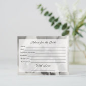 Bridal Advice Card Feiertagspostkarte (Stehend Vorderseite)