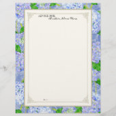 Bridal Advice Page Blue Hydrangea Lace Floral (Vorderseite)