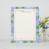 Bridal Advice Page Blue Hydrangea Lace Floral (Stehend Vorderseite)