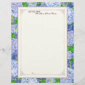 Bridal Advice Page Blue Hydrangea Lace Floral (Vorderseite)