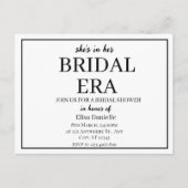 Bridal Ära Minimalistisch Modernes, maßgeschneider Postkarte (Vorderseite)