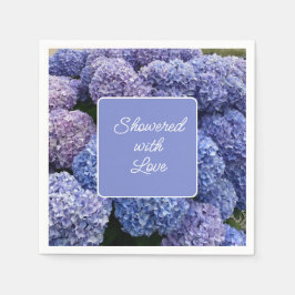 Bridal, Babydusche Napkins Lila, Blue Hydrangea Serviette