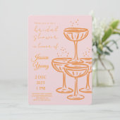 Bridal Bash & Cocktail Call bridal  Einladung (Stehend Vorderseite)