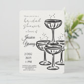 Bridal Bash & Cocktail Call Bridal Einladung (Stehend Vorderseite)