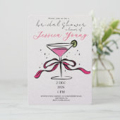 Bridal Bash & Cocktail Call Bridal Einladung (Stehend Vorderseite)