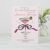 Bridal Bash & Cocktail Call Bridal Einladung (Stehend Vorderseite)