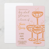 Bridal Bash & Cocktail Call Bridal Einladung (Vorne/Hinten)