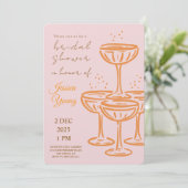 Bridal Bash & Cocktail Call Bridal Einladung (Stehend Vorderseite)