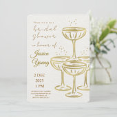 Bridal Bash & Cocktail Call Bridal Einladung (Stehend Vorderseite)