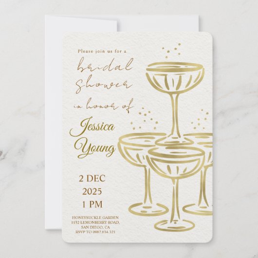 Bridal Bash & Cocktail Call Bridal Einladung (Vorderseite)