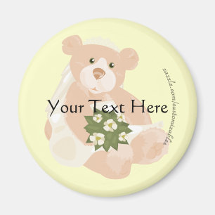 Bridal Bear Magnet