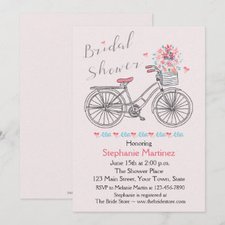 Bridal Bicycle Dusche Einladung