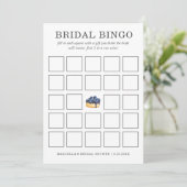 Bridal Bingo | Blaubeere Einladung (Stehend Vorderseite)
