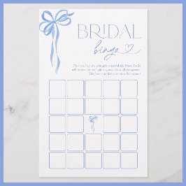Bridal Bingo Blue Bow Brautparty Game