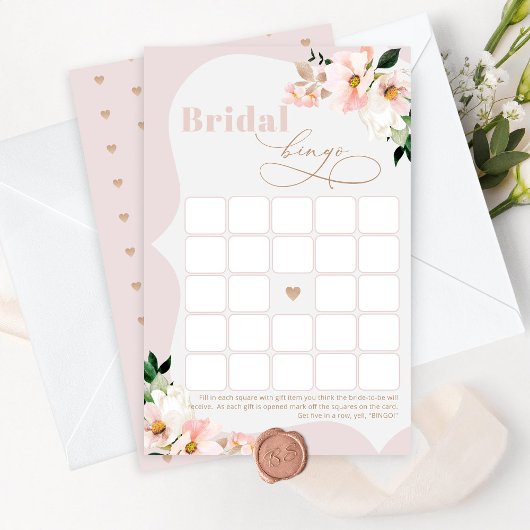 Bridal Bingo Blush Pink Blumenspiel