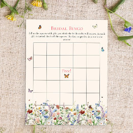 Bridal Bingo | Bohemische Wildblumen und Schmetter
