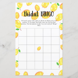 Bridal Bingo Brautparty Game Lemon Party