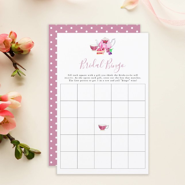 Bridal Bingo Brautparty Game Tee Dusty Rose (Von Creator hochgeladen)