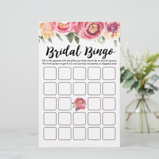 Bridal Bingo Brautparty und Hen Party (Stehend Vorderseite)
