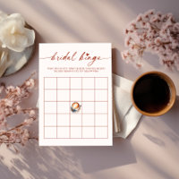 Bridal Bingo Coffee Brautparty Game Card