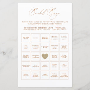 Bridal Bingo Elegantes Brautparty Spiel