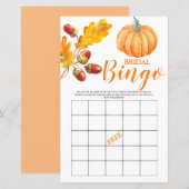 Bridal Bingo Fall Pumpkin Bridal Game (Vorne/Hinten)