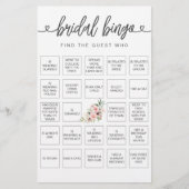 Bridal Bingo Finden Sie das Gast-Brautparty-Spiel (Vorderseite)