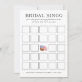 Bridal Bingo | Französischer Macaron Einladung (Vorderseite)