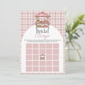Bridal bingo Fresh off Market Duschspielkarte Einladung (Stehend Vorderseite)