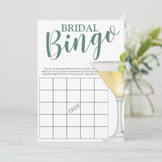 Bridal Bingo Funny Brautparty Einladung (Stehend Vorderseite)