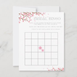 Bridal Bingo für Cherry Blossom Brautparty Feiertagskarte