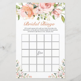 Bridal Bingo Game Blumengrün Blatt
