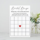 Bridal Bingo Game Card für Couple's Shower (Stehend Vorderseite)