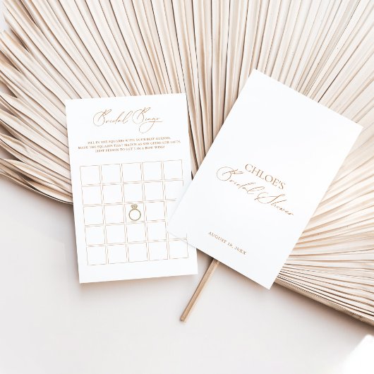 Bridal Bingo Game Elegantes Brautparty Games Card