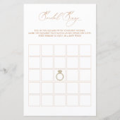 Bridal Bingo Game Elegantes Brautparty Games Card (Vorderseite)